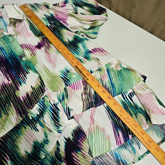 Habitat‎ Clothes Womens Shirt Small Colorful Watercolor Lightweight Coastal - Picture 11 of 12